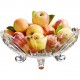 FRUIT BOWL- Good Quality 26cm Fruit Bowl Plate Crystal Salad Veggies Bowl with Stand