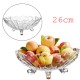 FRUIT BOWL- Good Quality 26cm Fruit Bowl Plate Crystal Salad Veggies Bowl with Stand