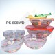 NEW LUCKY [1SET] High Quality Class A 5 in 1 Colorful Storage Glass Salad Bowl Set Random Colors / Dinnerware