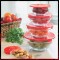 NEW LUCKY [1SET] High Quality Class A 5 in 1 Colorful Storage Glass Salad Bowl Set Random Colors / Dinnerware