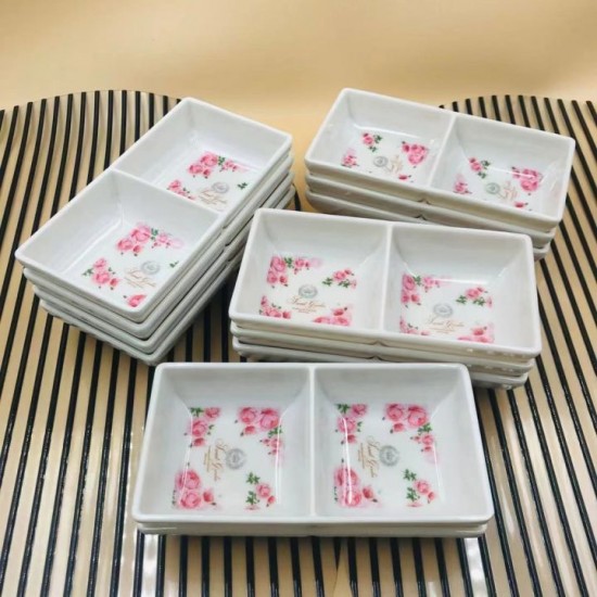 SK Mixes Shop Dinnnerware Plate Set Elegant Pink Floral Design Convenient and Durable Tableware