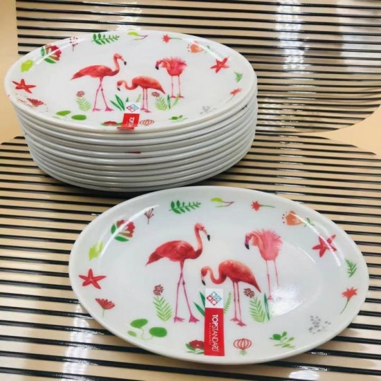 SK Mixes Shop Dinnnerware Plate Set Elegant Pink Floral Design Convenient and Durable Tableware