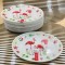 SK Mixes Shop Dinnnerware Plate Set Elegant Pink Floral Design Convenient and Durable Tableware