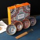 luckyLKH❁Bohemian Ceramic Handicraft Bowl Set Kitchen Dinnerware Plate Gift Souvenir (Random Design)