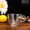 KT ZB322 Deli Delisoga Glassware Drinking Set Coffee Mug Breakfast Cup Milk Oatmeal Cup BIG 6pcs Clear Glass 440mL 7cm