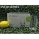 3 Drinking Set Glassware 6pc order CLEAR GLASS 360ML