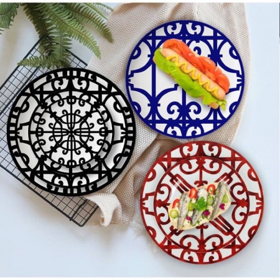 Ceramic Dinner Plate European Retro Tableware Salad Plate Rice Plate Dinnerware