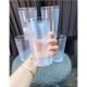 Cups 8oz/12oz Drinking Plastic Cup Frosted Clear Water Glass and Transparent Pitcher